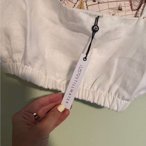 Stillwater Linen Crop Abbot Tank NWT - Picture 5 of 6